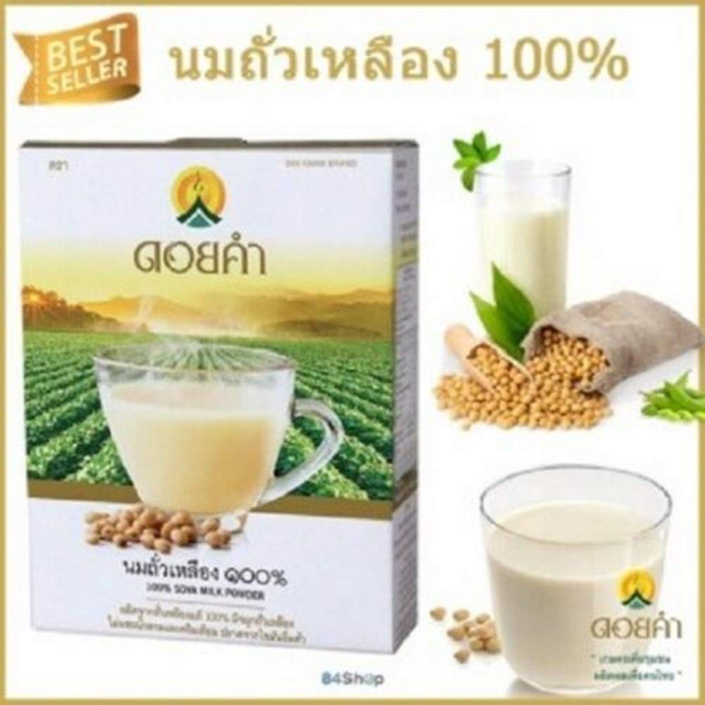400g DOI KHAM Soy Milk Powder Drink 100% Soy Brew Hot Cold Project of Royal - Image 2